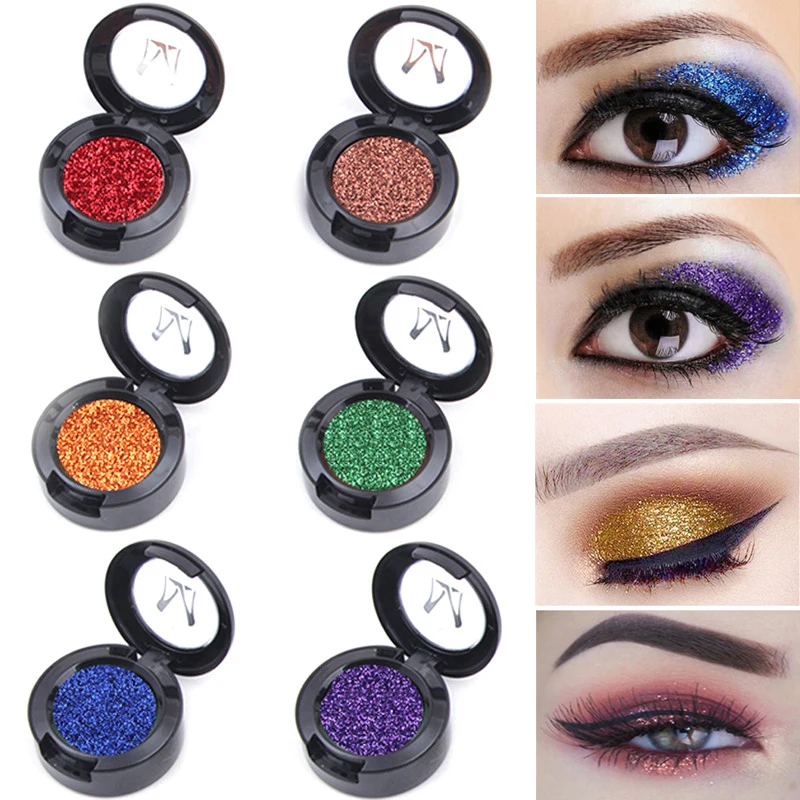 

Miss Rose 24 Colors Glitter Eyeshadow Diamond Single Color Pressed Pigment Eye Shadow Sexy Makeup Shimmer Metal Palette Cosmetic