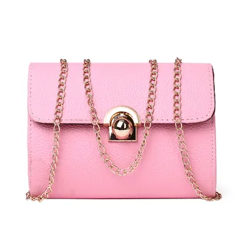 

Trendy Simple Solid Color Flap Clutch Bag Women Joker Messenger Chain Bag sac a main Fashion Shoulder Small Square Bag bolso #C8
