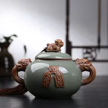 WIZAMONY чайные банки кракле глазурь Longquan Celadon керамика емкость экологически чистый чай Caddy чай канистра чай фарфоровая банка