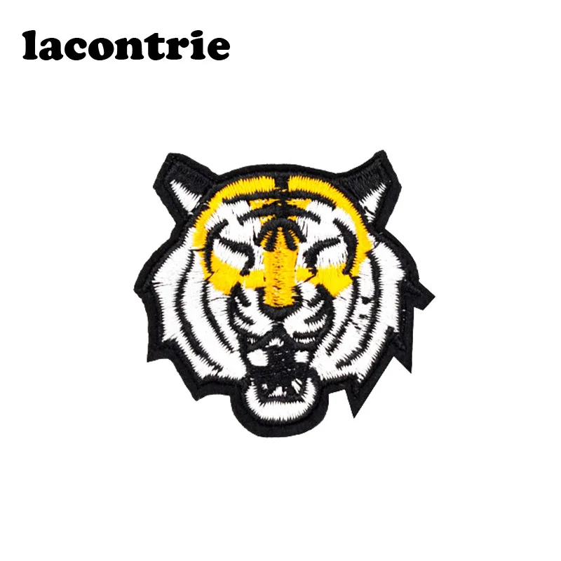 

Tiger patches for clothing iron on patches diy stripes embroidery patch applique parches ropa fashion stickers for clothes 5pcs