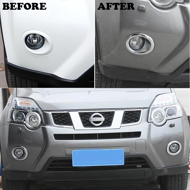 Для Nissan X-Trail T31 2011 2012 2013 хромированный передний противотуманный светильник, накладка на противотуманный светильник, молдинг, декоративная рамка