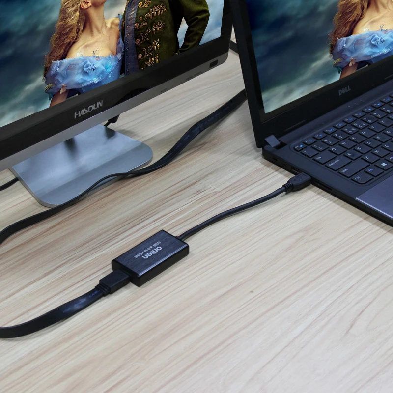  USB 3.0 a HDMI Display Adapter Scheda Video Esterna Multi Monitor Adapter HD 1080p Uscita Video con