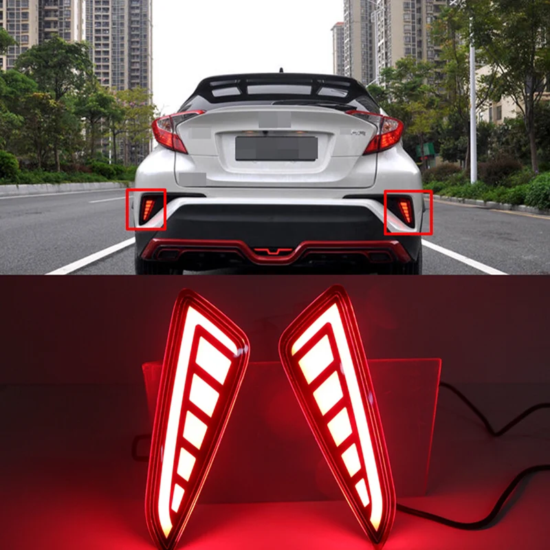 Функция сигнала поворота DRL светодиодный фонарь заднего дневного света для Toyota C