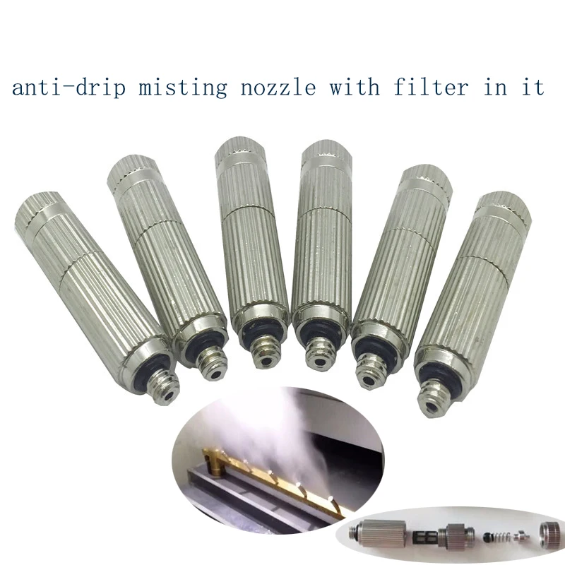 

Fog Mist Nozzle, Ceramic Ruby Core Mist Water Nozzle with Filter, Water Fog Mist Spray Nozzle, Misting Fogging Spray Sprinkler