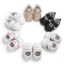 Puseky Mocassins Bebê Infantil Anti-slip PU de Couro Primeiro Walker Suave Soled 0 Recém-1 Anos de Tênis De Marca sapatos de bebê 0-18 M