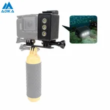 ADIKA New Underwater Photography Diving Lights Waterproof Fill LED Light Video LED for Gopro Hero 5 4 3+ 3 Xiao Yi Sports Camera