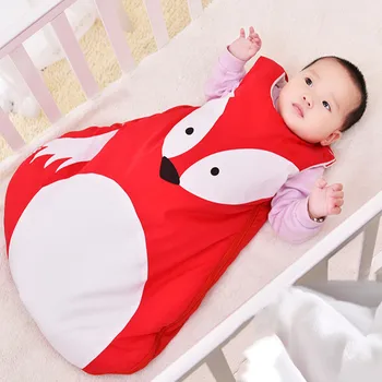 

FEWIYONI New Kids Sleeping Bag 100% Pure Cotton Children's Warm Sleeping Bag Baby Sleeping Kick-proof Bed Air-conditioned Quilt
