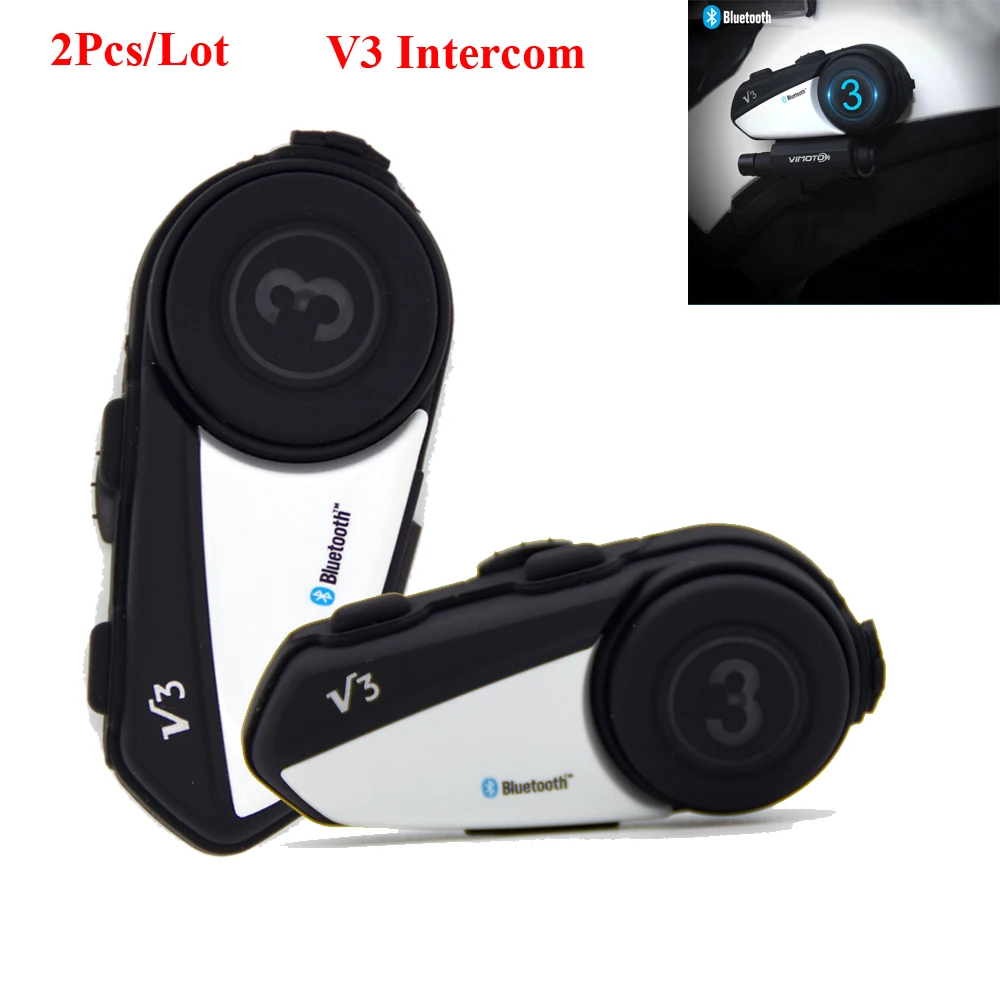 

2PCS/Lot Vimoto Easy Rider V3 Multi-functional Motorbike BT Interphone Motorcycle Helmet Intercom Bluetooth Helmet Interphones