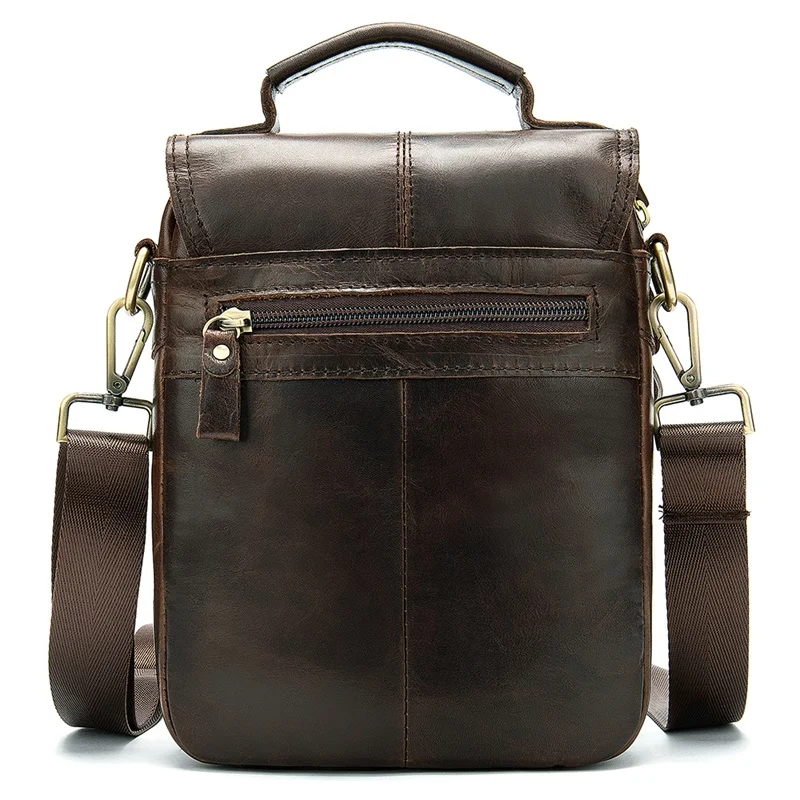 US $24.52 Westal Mens Leather Shoulder Bag For Mens Messenger Crossbody Bags Vintage Male Cover Vintage Flap Zipper Handbag 8558