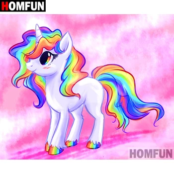 

HOMFUN Diy 5d Diamond Painting "Cartoon unicorn" Cross Stitch Square Round Diamond Embroidery Handwork Rhinestone Art A15081