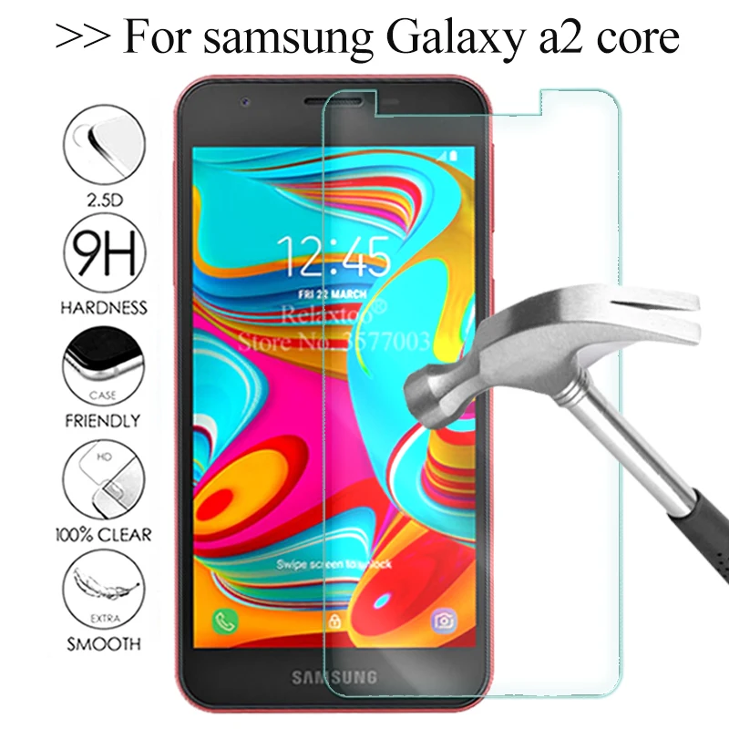 

For samsung Galaxy a2 core protective glass on the For samsung A2 core safety tempered glas a 2 a2core 2a screen protector Film