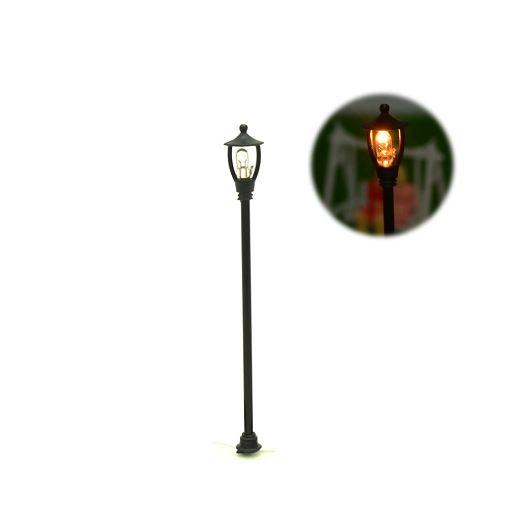 

Teraysun 200pcs Single Head Scale Lampposts Train N Scale Lights Model Scale Street Lamps Model Building Lights