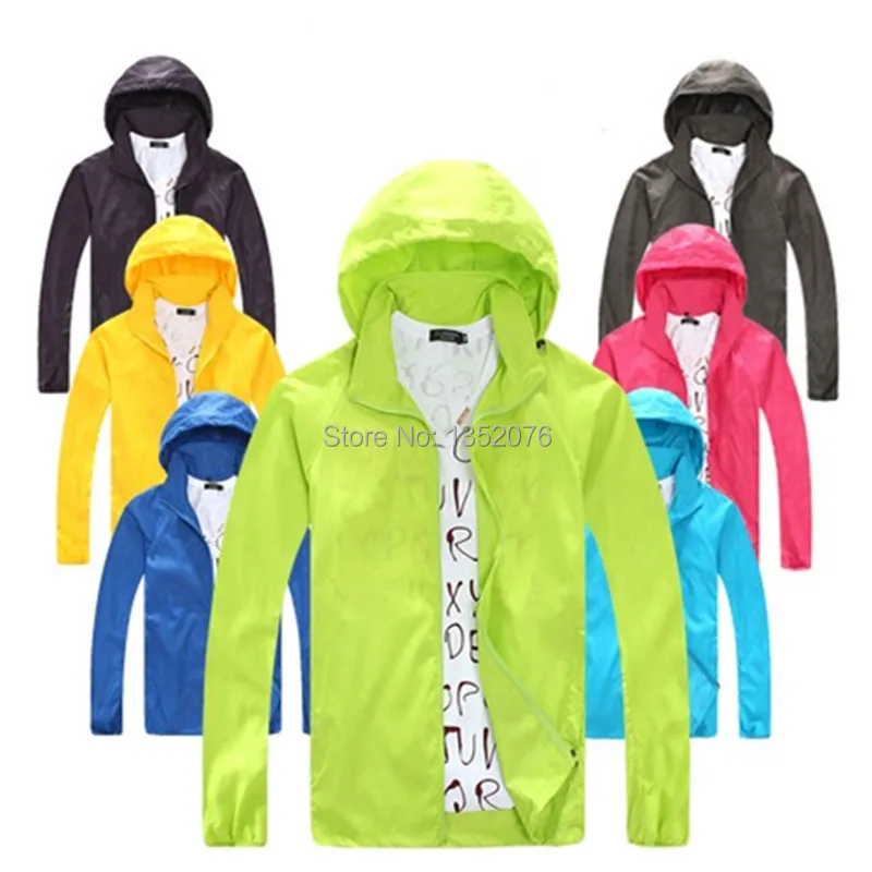 Spring Summer Outdoor Sport Thin Jacket Windbreaker Waterproof Sun protection Movement Coat Lightweight Quick dry Hiking