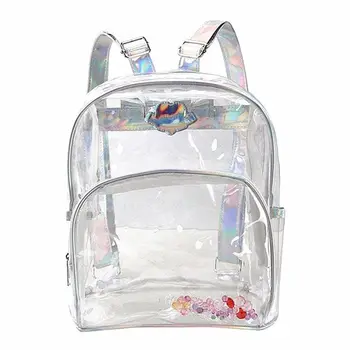 

Fashion Girl Mini Clear Transparent Backpack Satchel Laser Shoulder Bag Rucksack