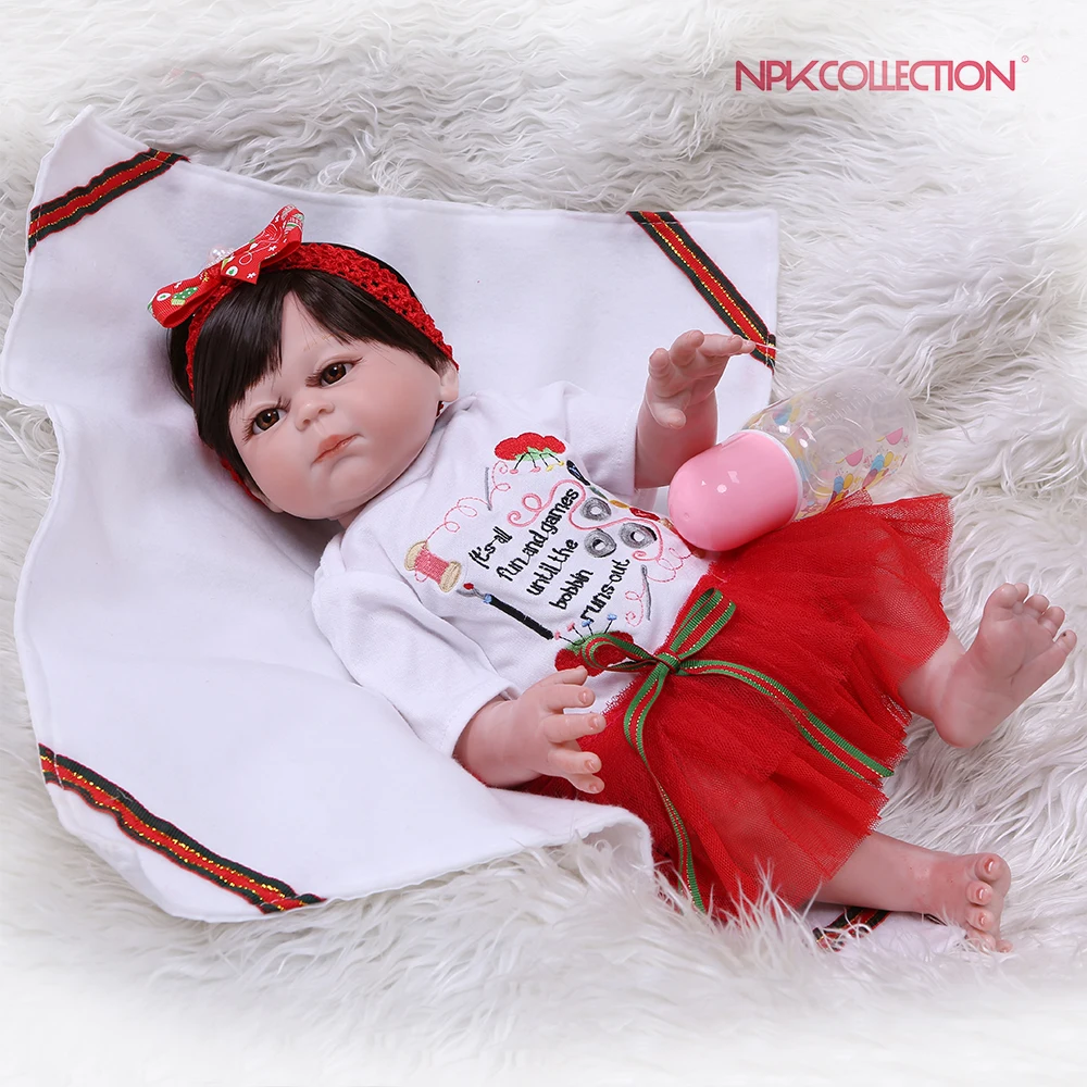

NPKCOLLECTION 48CM Reborn Baby Dolls Princess Girl Doll Handmade Full Silicone Vinyl Fashion Dolls Bebes Reborn Menina Girls Toy