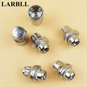 

LARBLL Car Chrome Anti-theft Wheel Screw Bolt Lock Nut Key Adapter fit for Mitsubishi Pajero Sport Outlander Lancer Galant ASX