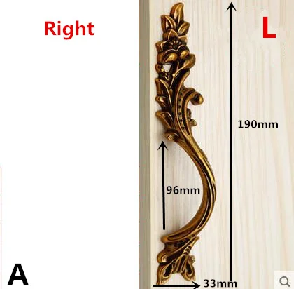 3 шт. европейские антикварные ручки для шкафа, дверные ручки ящика, мебельные аксессуары - Цвет: A