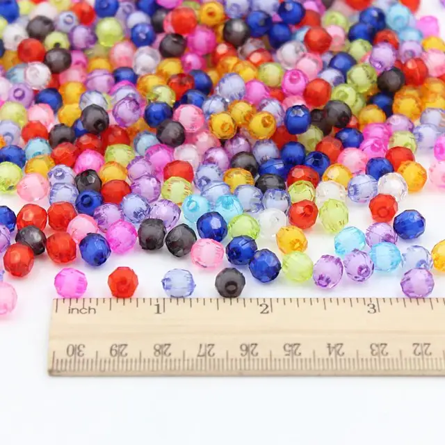 50 100PCS Acryl beads Mixed color 7mm 13mm Sewing Garment/Clothing hat