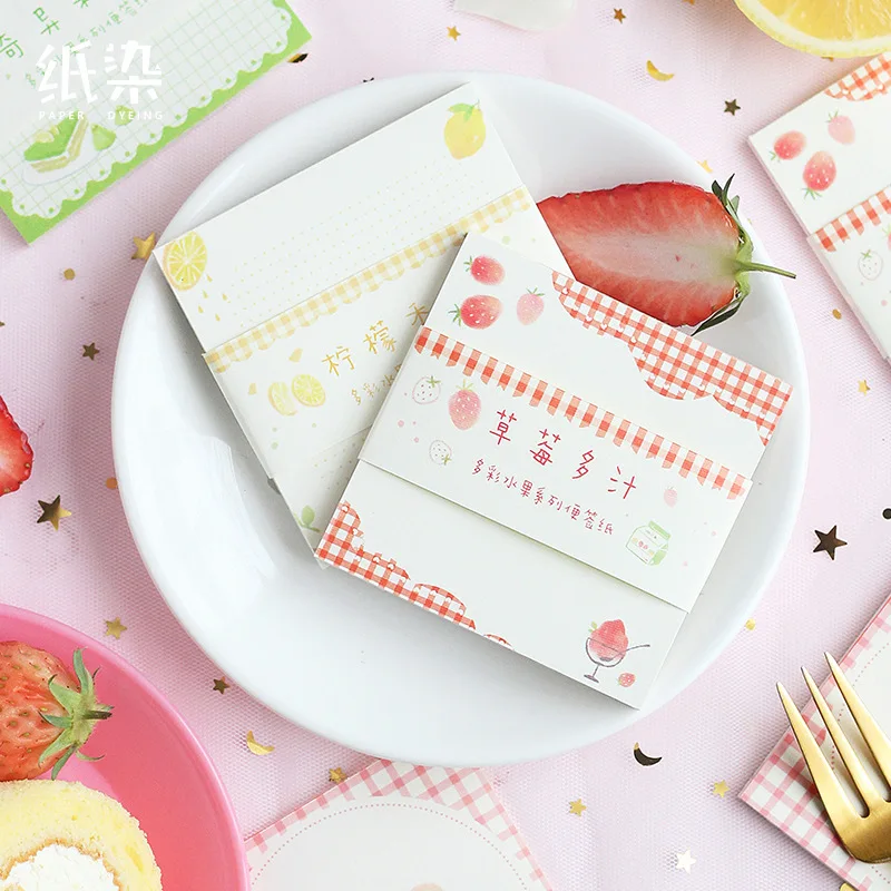 

20 Sets Memo Pads Sticky Notes Colorful fruit Paper notepad Daliy Scrapbooking Stickers Office School stationery Bookmark