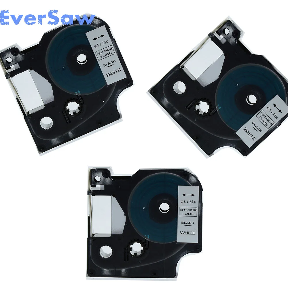 20PK/lot DYMO Rhino Heat Shrink Tube label tape RS5W 9mm*2.5M black on white SKU18053 4200 labeller maker | Компьютеры и офис