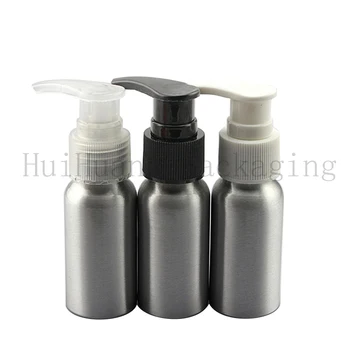

50pcs 30ml empty lotion pump aluminum bottles / container, metal bottle with dispenser 30cc aluminum pump container liquid soap