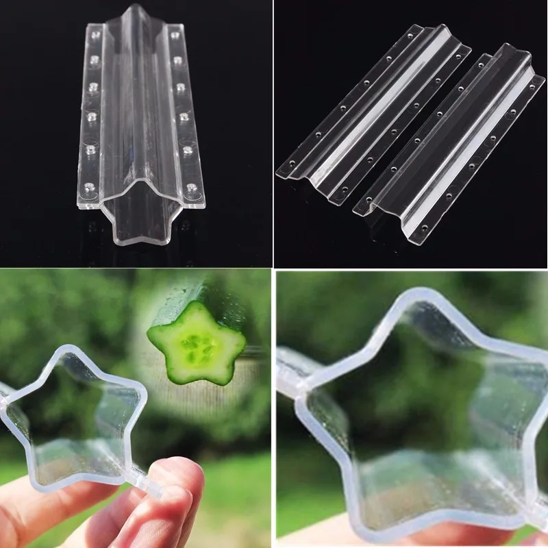 

WHISM 5PCS Clear Cucumber Growth Mold Plastic Garden Flowerpots Transparent Vegetable Shaping Mold Fruit Growing Mold for Garden