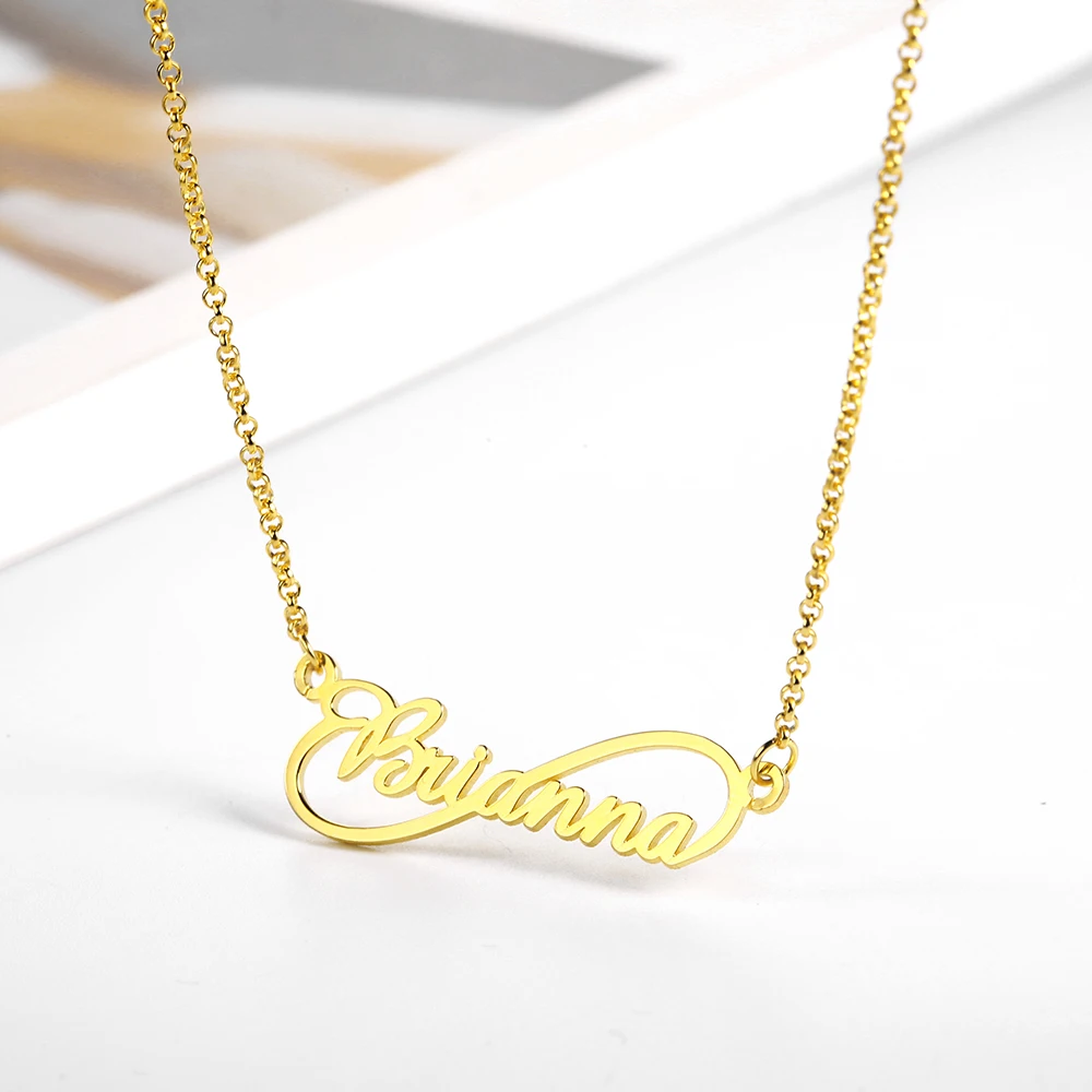 WindJune Custom Name Necklace Women Necklace & Pendant Stainless Steel Personalized NameNecklace Custom Jewelry Gift Wholesale (2)