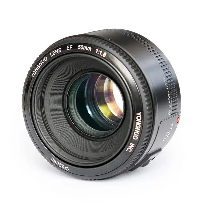 Yongnuo YN50mm F1.8 объектив AF/MF стандартный объектив YN 50 мм f1.8 объектив для камеры Canon EOS Rebel