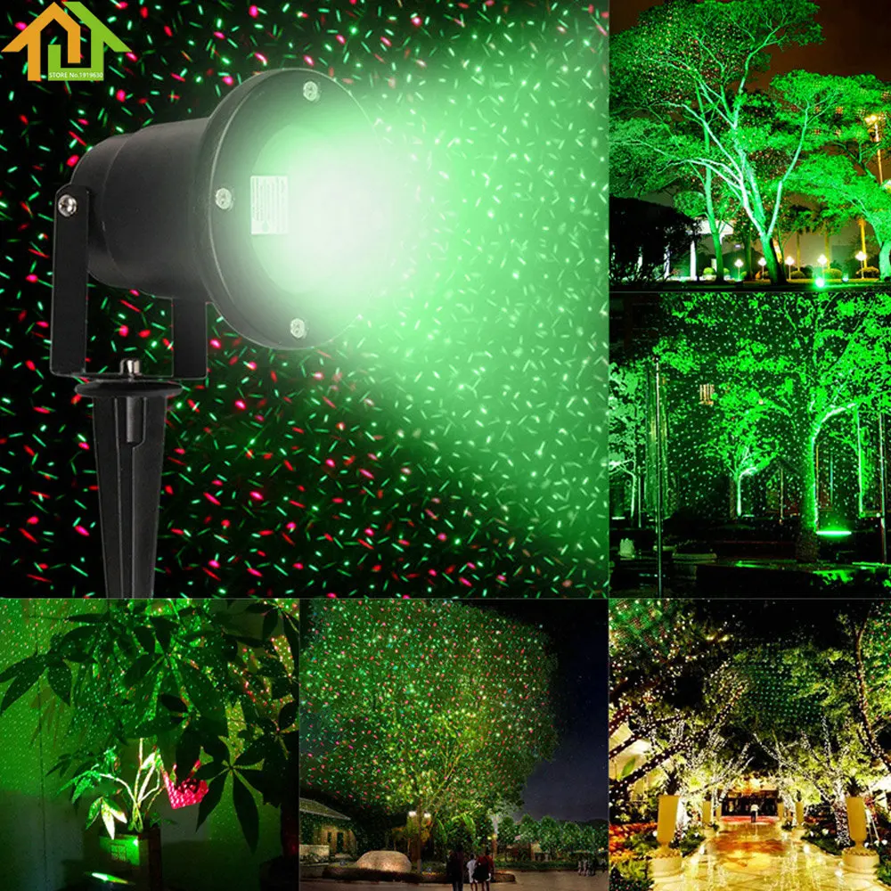 Waterproof Garden Tree Moving Laser Projector LED Stage Light Sparkling Landscape Lights for