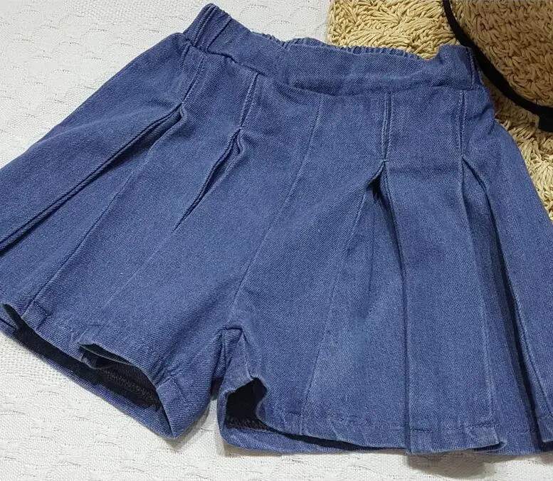 Новинка года,, джинсовые шорты для девочек, летние модные шорты для девочек 3-8 лет, B760 - Цвет: Небесно-голубой