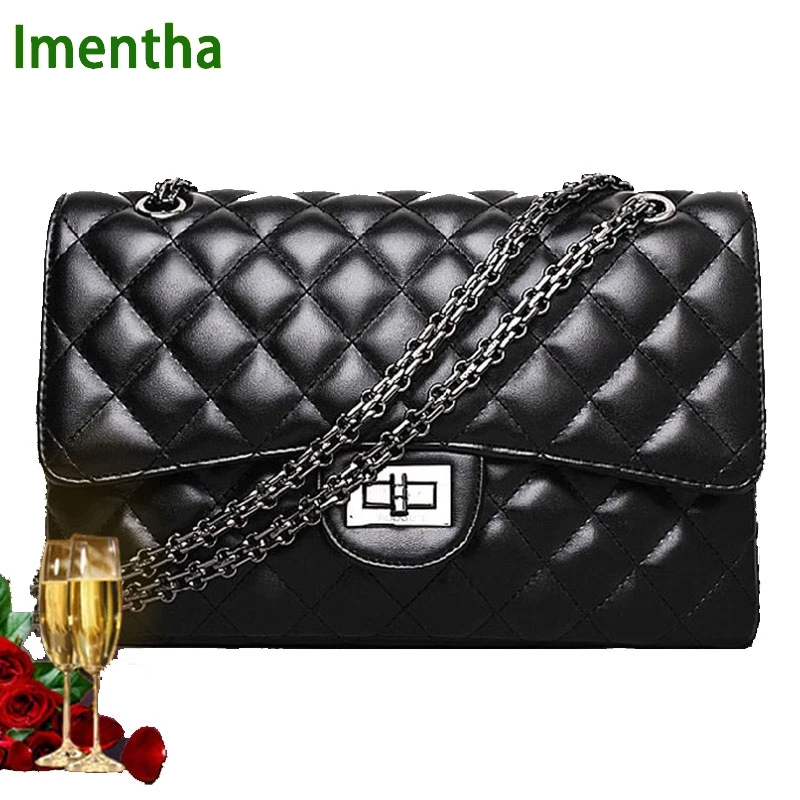

2016 luxury women leather handbags brand Diamond Lattice High Quality Lady Quilted Plaid Shoulder bag female Crossbody Bags