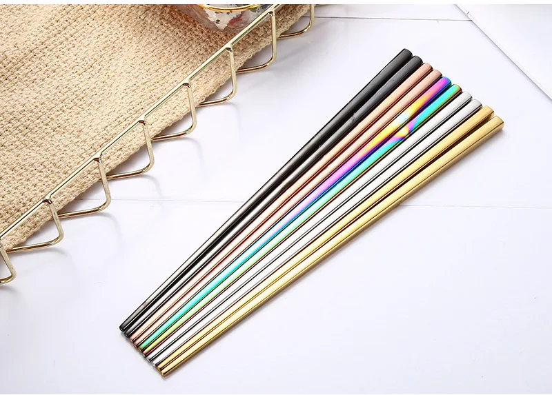 Rose gold chopsticks  (6)