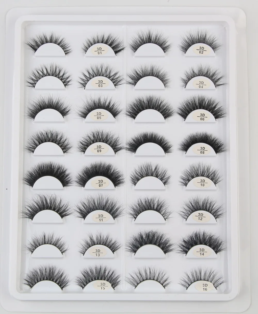 

MAGEFY 209 Style Customize Eyelashes Real Mink Hair or Synthetic Hiar Fake Lashes Black Color Logo Pure Letters Printed