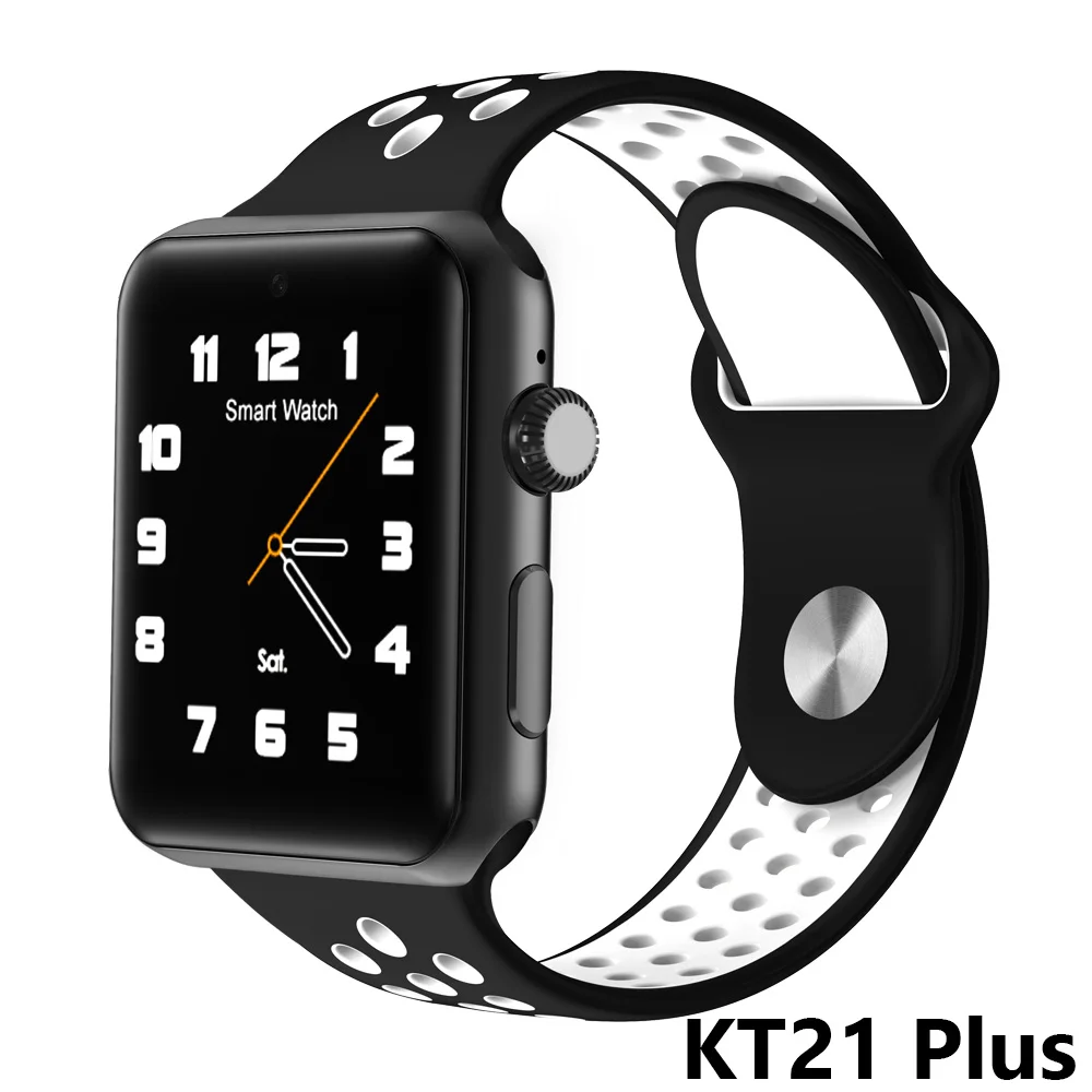 KIWITIME Bluetooth Смарт Браслет для проверки сердечного ритма 1:1 smartwatch чехол для apple iphone и samsung xiaomi android телефон не apple watch IWO 2 3 - Цвет: KT21PLUS BlackGrey