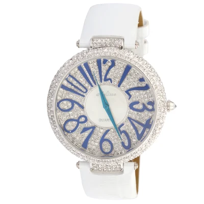 Роскошные Кристаллы Женские Большие размеры платье часы MELISSA Япония Кварцевые Натуральная кожа наручные часы Эмаль большое количество аналоговые Relojes