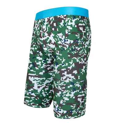

2019 Men Quick Dry Swimwear Long Swimming Trunks Men's Swimsuit Colorful Print Boxer Professional Summer Beach Briefs Pants