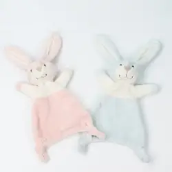 25 см детские плюшевые игрушки кролик шарф платок успокаивающее полотенце погремушки дерьма Банни Мягкая кукла животных спальный плюшевые