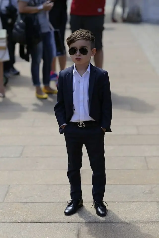 Top Quality Black Boys Suits For Weddings Kids Tuxedo Suit Boys Formal