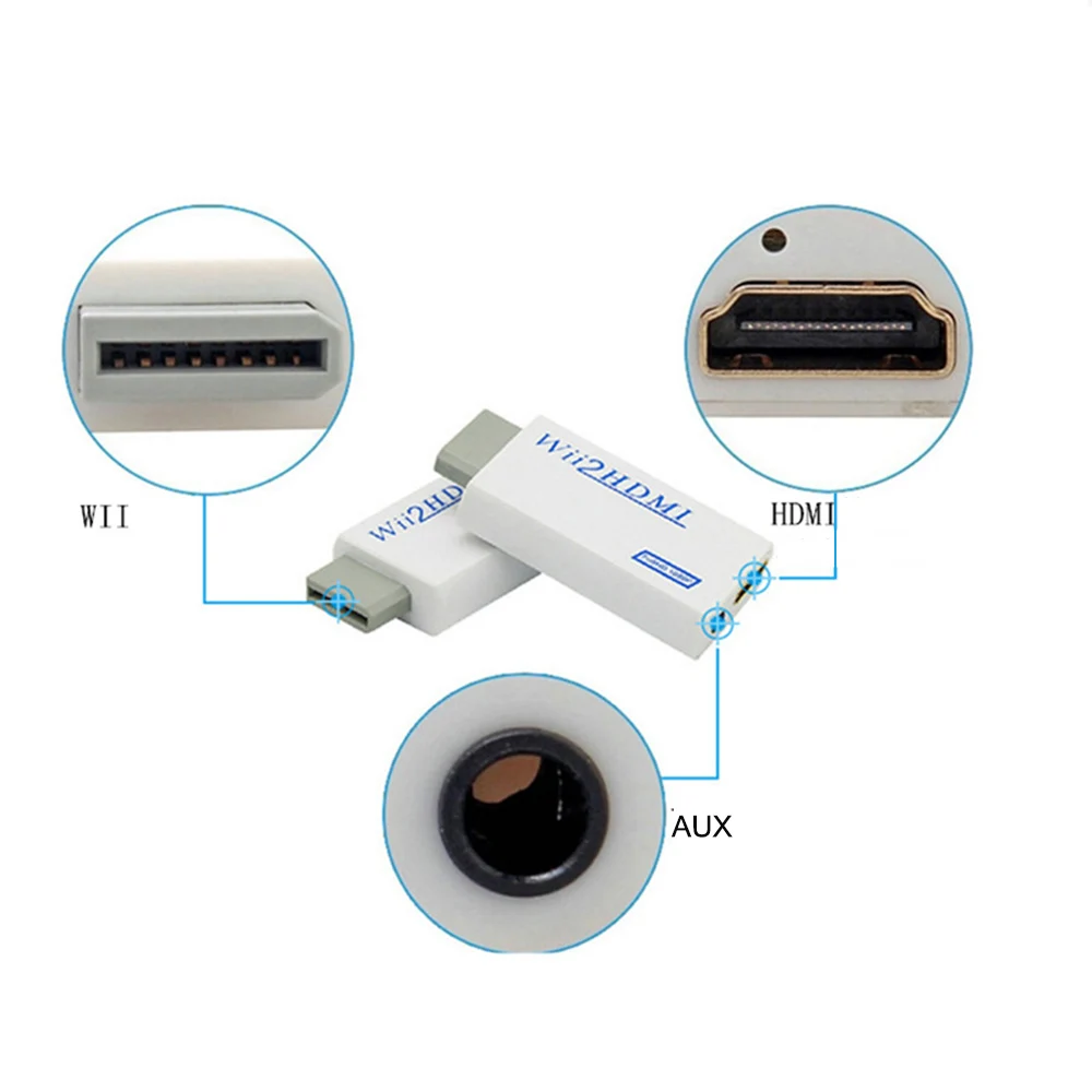 WII al convertitore di HDMI supporta full HD 720 P 1080 P 3.5mm audio e la sincronizzazione video W