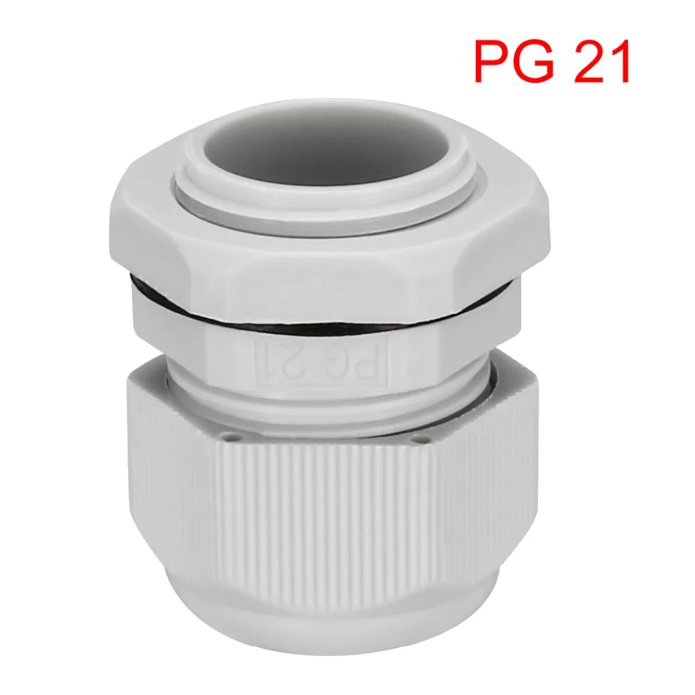Uxcell 3 шт. M20/PG21 кабельная втулка белый/черный Регулируемый водонепроницаемый