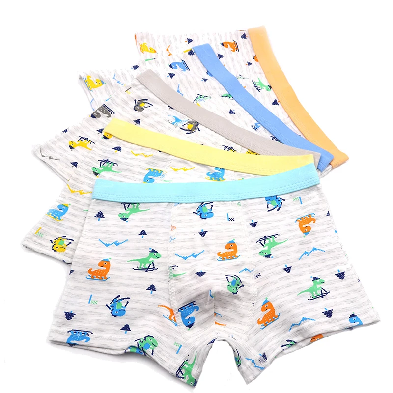 5 Pcs/lot Soft Cotton Kids Dinosaur Cartoon Baby Boys Shorts Panties