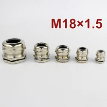 1 шт M18* 1,5 Никель латунь металл IP68 Водонепроницаемые кабельные сальники разъем подходит для детей возрастом от 5 до 10 мм
