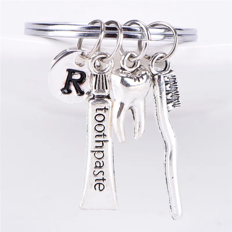 

1pc Creative Key Chain Ring Dental Hygienist Keychain Tooth /R /toothbrush /toothpaste Charm For Car Bag Key Handbag Keychain