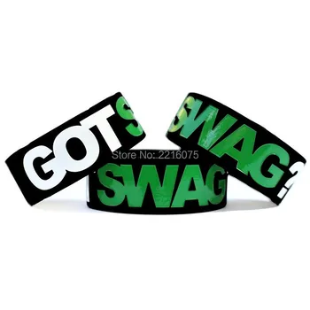 

300pcs One Inch Got Swag wristband silicone bracelets free shipping by DHL express