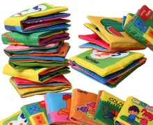 6pcs lot Different designs English Language Fabric Cloth Book Learning Education Baby Toys 3 Months