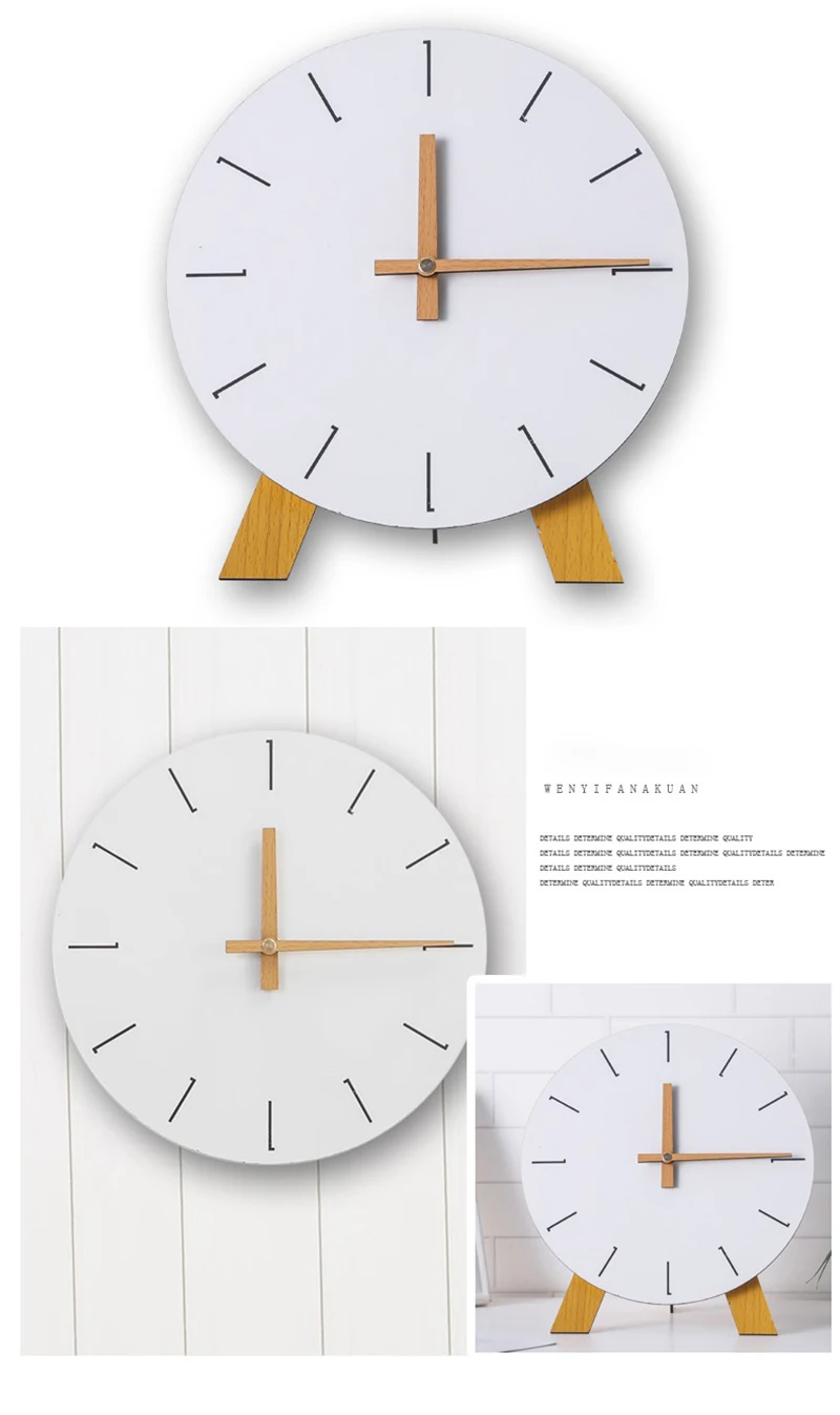 study clock watch office office table decoration flip calendar bamboo clock desk clock circular electronic desktop clock dementia clock  (7)