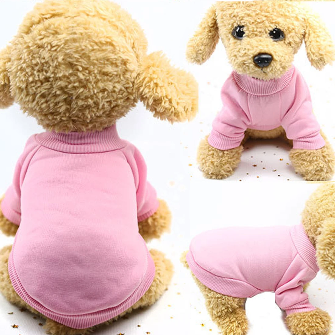 Мягкий свитер для Собаки Одежда для собаки летняя одежда для чихуахуа однотонная классическая одежда для собак Одежда для маленьких собак