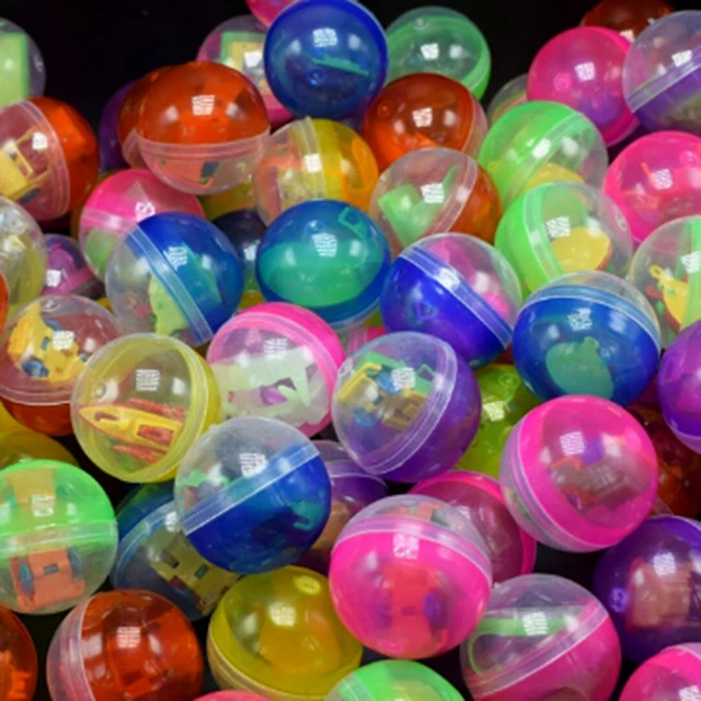 Transparent Plastic Surprise Ball Capsules Toy With Inside Different