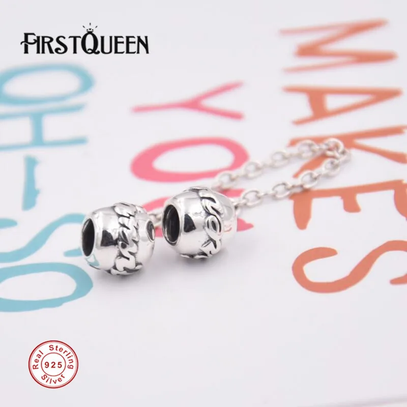 

FirstQueen Brand Love Always Safety Chain, Silver charms Bead Fit Silver 925 Bracelet Pendants Crafts joyas de plata 925