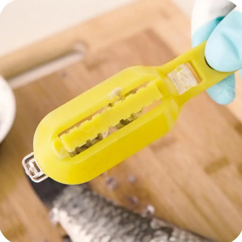Durable de plástico de escala de peces removedor de raspador limpiador Scaler utensilios de cocina policía LX6693